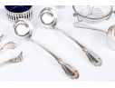Silver Plate, Crystal And Cobalt Glass Serving Wares