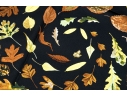 Hermès Striking Fall Leaves Motif Brown And Black Toned Silk Scarf