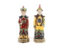 Vintage 15” Chinese Porcelain Emperor Statues