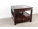 Mid-20th Century Chinese Hardwood Side Table With Shelf
