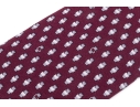 Gucci Burgundy And Grey Toned Patterned Silk Tie