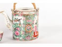 20th Century Chinese Famille Rose Porcelain Teapot And Cups