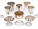 Assembled Thirteen Piece Silver Plated Wine Serving Lot