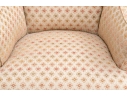 Upholstered Tub Back Armchair With Faux Bamboo Frame
