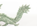 Chinese Carved Green Serpentine Hardstone Dragon