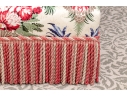 Lavish Pair Of Custom Upholstered Chairs With Bullion Fringe