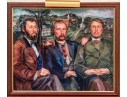 Tressa Emerson Benson (American, 1896-1987) Oil On Canvas, Three Gentlemen