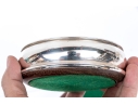 Set Of Three English Silverplate Wine Bottle Coasters