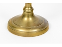 Pair Of Antique Brass Candlesticks, 18th C. 