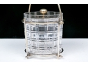 Antique Cut Crystal And Silverplate Biscuit Jar