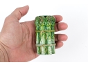 Suite Of Six Heavy Resin Asparagus Form Candlesticks With Small Wax Cups