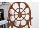Quality Hepplewhite Style Painted Medallion Back Armchair
