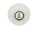 Herend Hungary Hand-Painted Porcelain Openwork Basket – Vienna Rose (VRH) Pattern