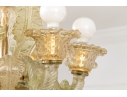 *Quality Murano Or Murano Style Hand-blown Glass Six Lite Chandelier