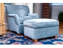 Lewis Mittman Upholstered Armchair With Ottoman