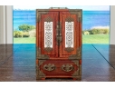 Diminutive Chinese Jewelry Chest With Inlaid Plaques