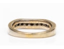 14k White Gold Channel Set Curved Diamond Set Band Ring, App. 0.36 TCW, Size 5