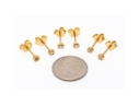 Three Pairs Of Petite Sterling Vermeil Stud Earrings 