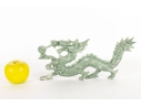 Chinese Carved Green Serpentine Hardstone Dragon