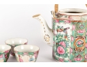 20th Century Chinese Famille Rose Porcelain Teapot And Cups