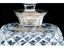 Group Of Three English Cut Glass Decanters Or Perfumes With Sterling Silver Collars