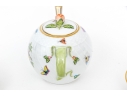 Herend Hungary Hand-Painted Porcelain Tea Set For Six ,  Rothschild Bird (RO) Pattern
