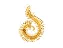 Tiffany & Co. 18k Yellow Gold Schlumberger Magnificent Stylized Furling Feather Brooch