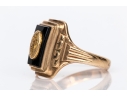10k Yellow Gold Striking Vintage 1952 School Ring, Size 4.5