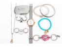 Coach Collection Of Jewelry And Fashion Pieces, Including A Belt Buckle, Boxed, And A Sterling Ring