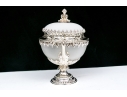 Silverplate And Glass Lidded Serving Bowl