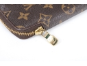 Louis Vuitton Brown Monogram Small Leather Zip Folio Pouch