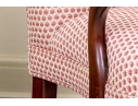 Fabulous Pair Of Mahogany Goose Neck Upholstered Armchairs