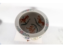 Mid-20th Century Chinese Famille Rose Porcelain Fish Bowl With Wooden Stand