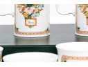 Gucci Vintage Set Of Six Bone China Christmas Themed Mugs, Boxed