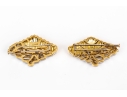 Michael Bondanza Platinum, 18k And Diamond Pair Of Opposing Deco Style Brooches, App. 1.20 TCW