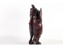 Chinese Carved Wood Figure Of Shou Lao With Carp