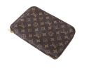 Louis Vuitton Brown Monogram Small Leather Zip Folio Pouch