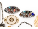 Collection Of Assorted Fashion And Costume Jewelry Pieces And Vintage Handbags
