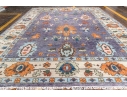 HAND KNOTTED INDIAN OUSHAK ROOM SIZE CARPET - 11' 10