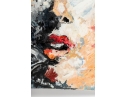 Abstract Of Womans's Face Acrylic On Canvas Painting -- Signed