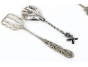 Assembled Collection Of 800 And Silver Plated Serving Pieces, 4.43 Ozt.
