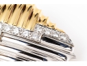 Michael Bondanza Platinum, 18k And Diamond Pair Of Opposing Deco Style Brooches, App. 1.20 TCW