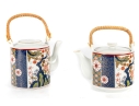 Pair Of Old Imari Japan Porcelain Teapots