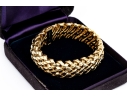 Tiffany & Co. 18k Yellow Gold Fabulous Chunky Open Basket Weave Motif Bracelet, With Box