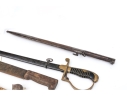 Lot: Shovel, Blowgun, Machete, Sword And Bayonet 