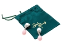 14k Yellow Gold Stunning White South Sea Pearl And Pink Peach Coral Drop Earrings