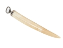 Antique Oversized Tusk And Silverplate Bottle Opener