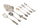 Assembled Collection Of 800 And Silver Plated Serving Pieces, 4.43 Ozt.