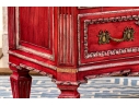 Antique Neoclassical Style Vibrant Red Bachelor's Chest