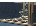 Fabulous Brass Framed Three Panel Fire Spark Screen
